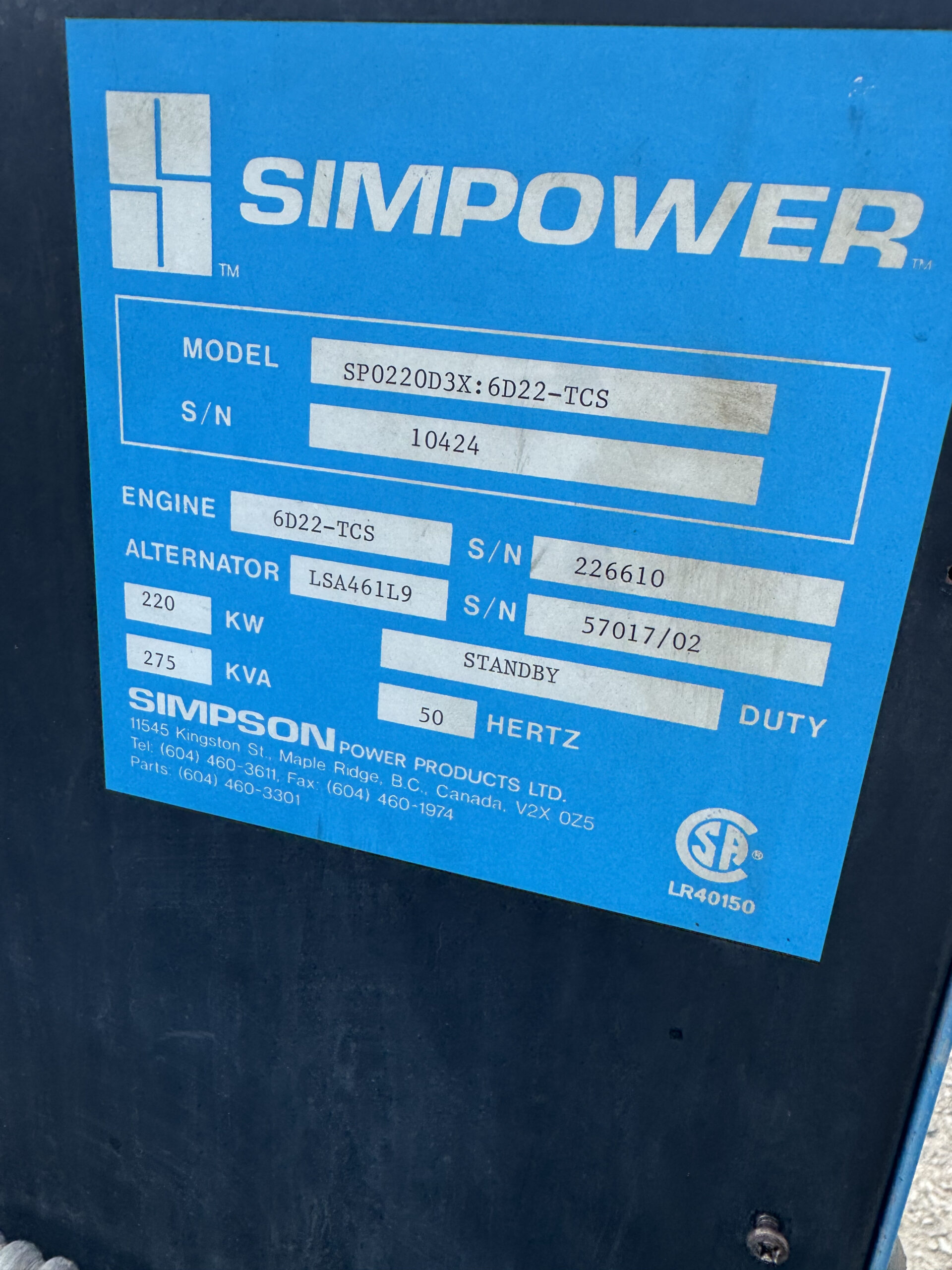 japan mitsubishi 6d22 tcs 220kw used diesel generator set japan mitsubishi 6d22 tcs 220kw used diesel generator set