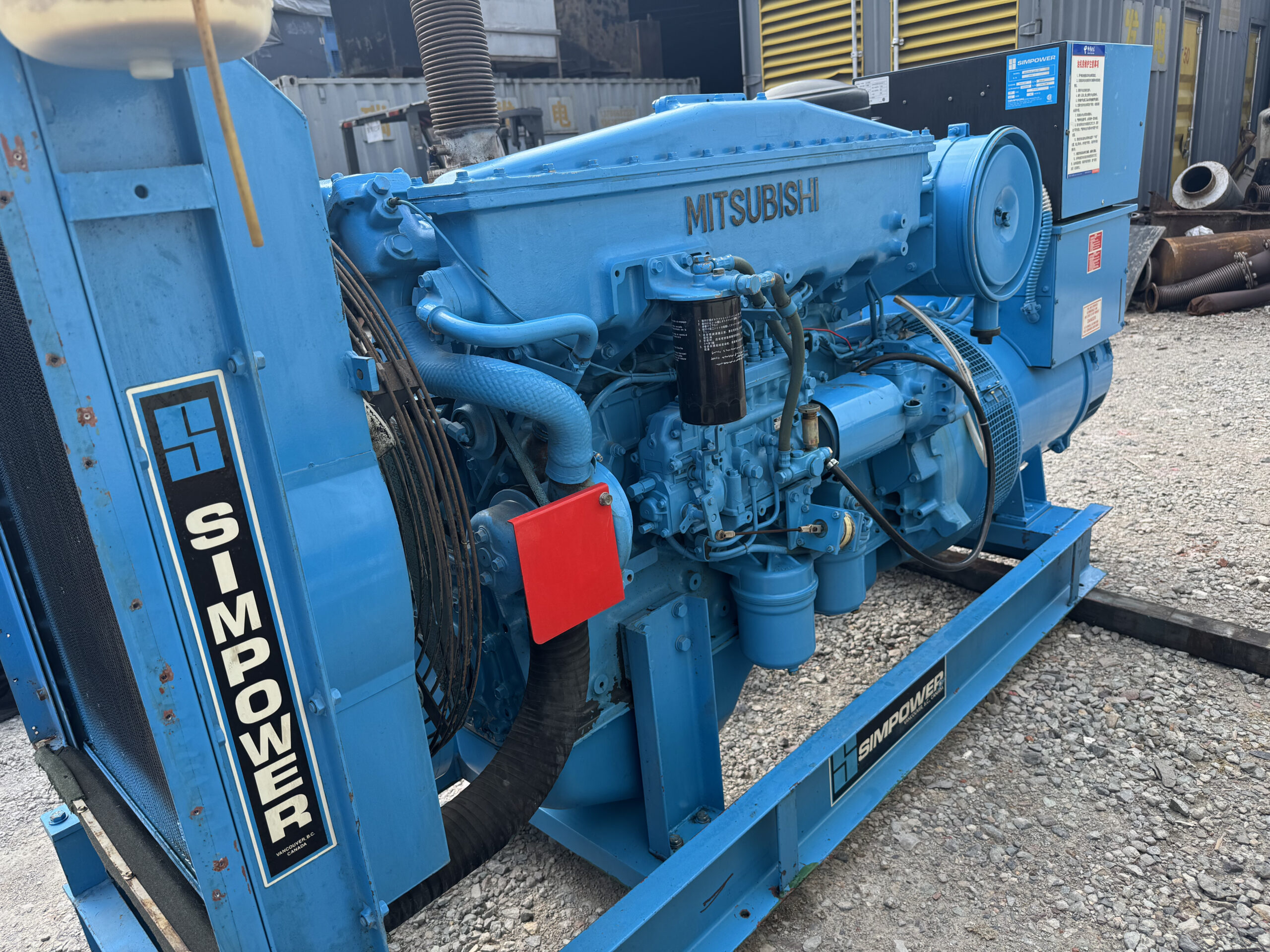 japan mitsubishi 6d22 tcs 220kw used diesel generator set japan mitsubishi 6d22 tcs 220kw used diesel generator set