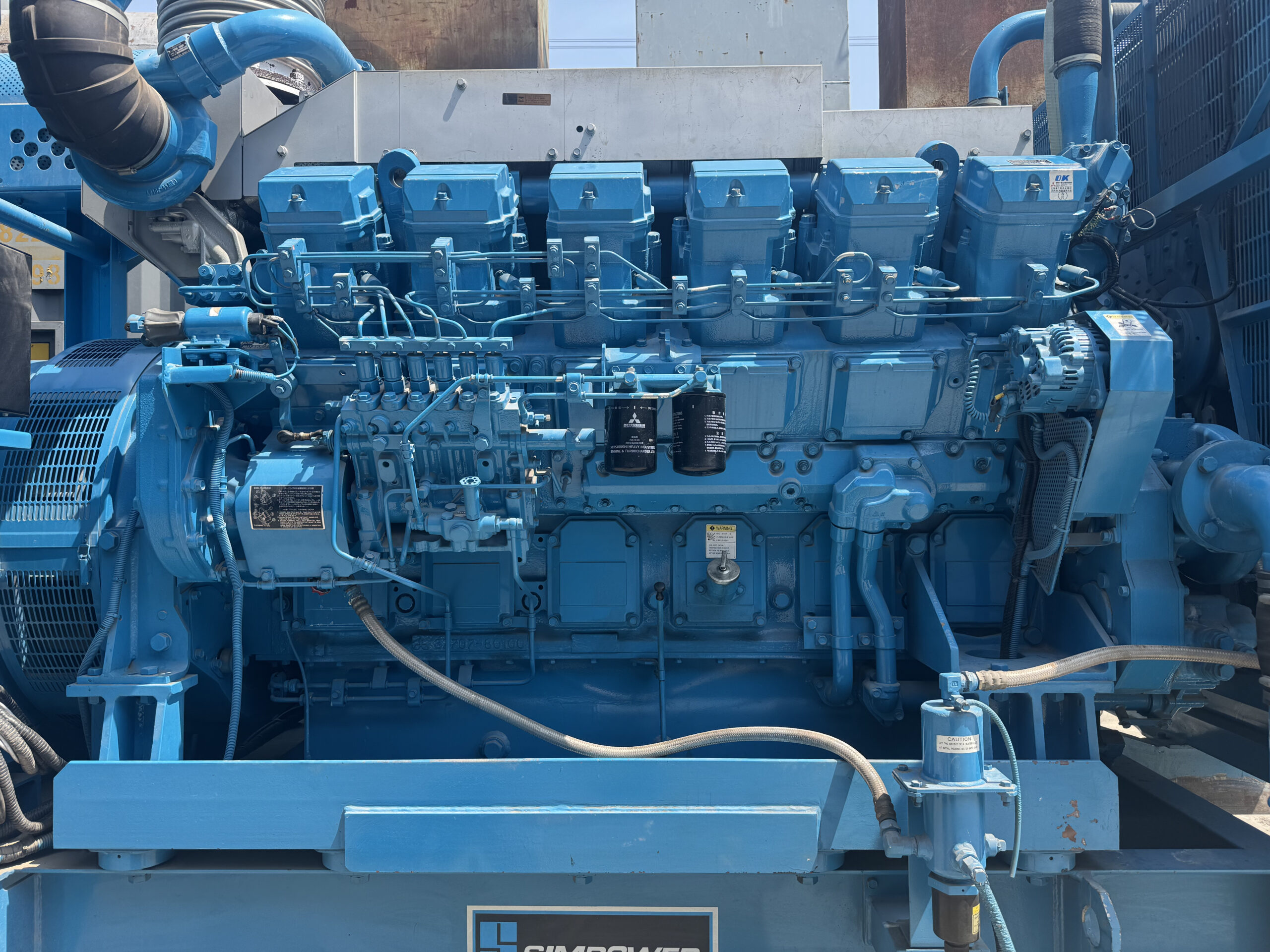 japan mitsubishi s12r pta 1132kw used diesel generator set japan mitsubishi s12r pta 1132kw used diesel generator set