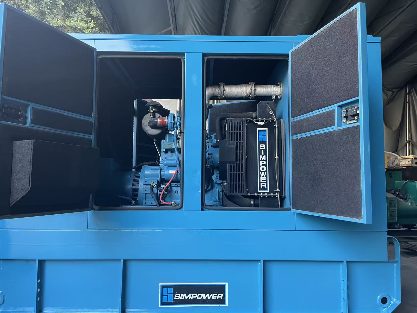 cummins engine marathon alternator silent canopy 26kw used diesel generator set cummins engine marathon alternator silent canopy 26kw used diesel generator set