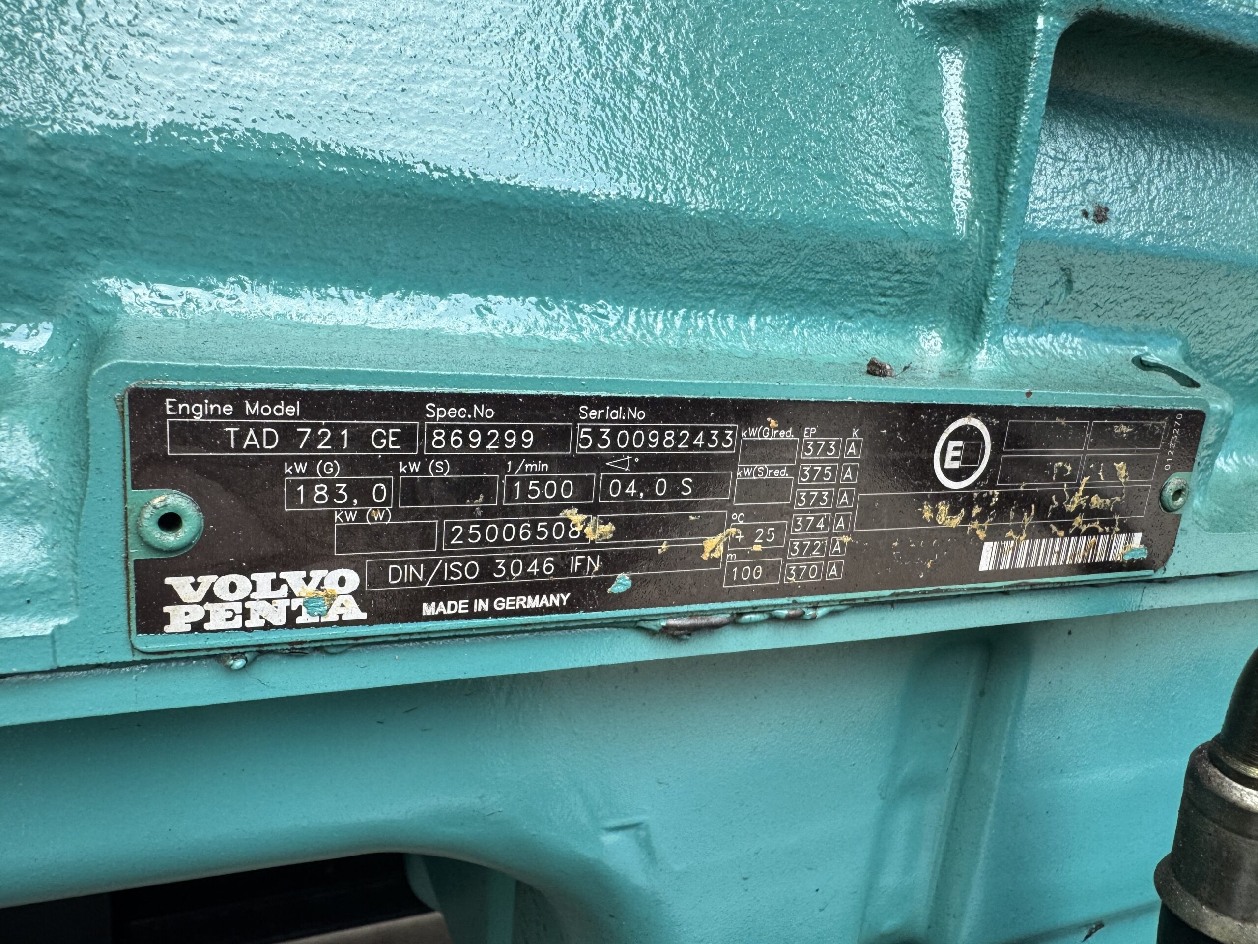 volvo tad721ge 160kw marathon used diesel generator set volvo tad721ge 160kw marathon used diesel generator set
